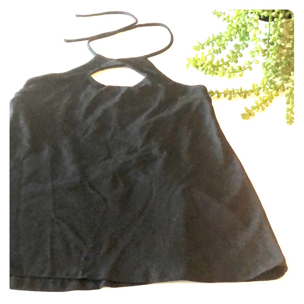 SUSANA MONACO Tie Halter Sleeveless Stretchy Top